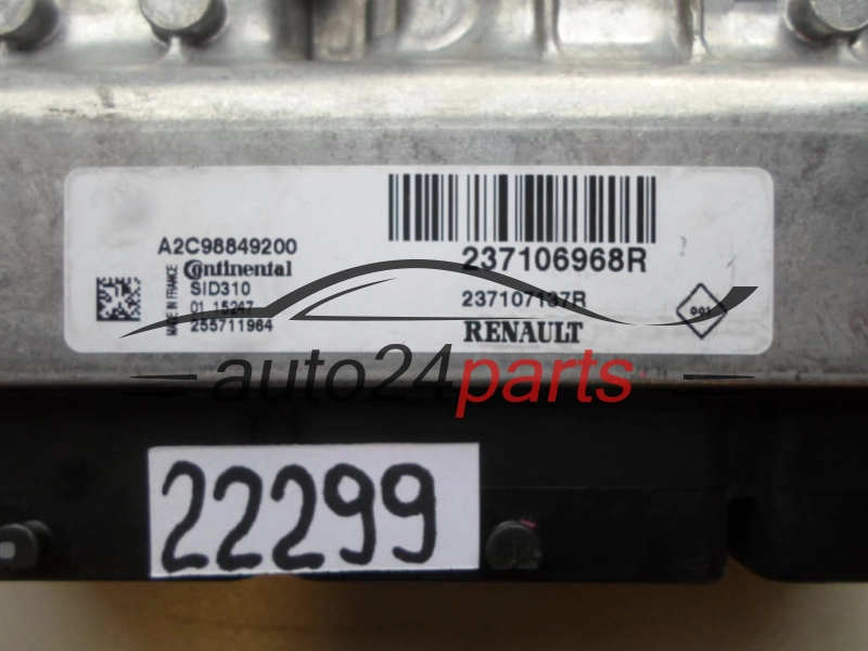 CENTRALINA DO MOTORE RENAULT 1.5 DCI 237106968R, A2C98849200, SID310