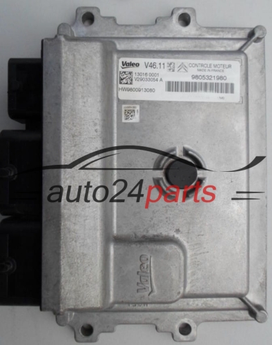 CENTRALINA MOTORE CITROEN PEUGEOT VALEO V46.11, 9805321980, HW 9800913080