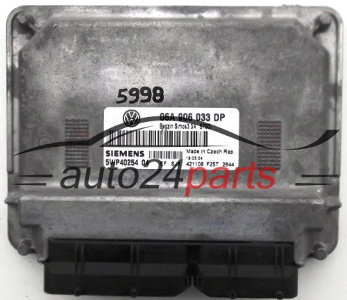 KOMPUTER STEROWNIK SILNIKA VW VOLKSWAGEN BEETLE 1.6 SIEMENS 5WP40254 04, 06A 906 033 DP, 06A906033DP - 