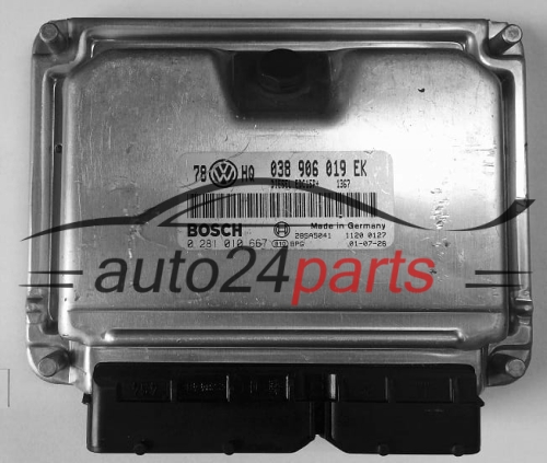 ECU ENGINE CONTROLLER VW VOLKSWAGEN PASSAT 1.9 TDI EVB 038 906 019 EK, 038906019EK, BOSCH 0 261 010 667, 0281010667, 28SA5041
