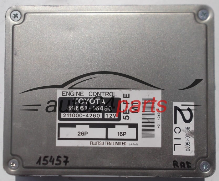 Centralina motore  TOYOTA PASEO 1.5, 89661-16490, 8966116490, 211000-4260, 2110004260, 5E-FE MT, 5EFEMT