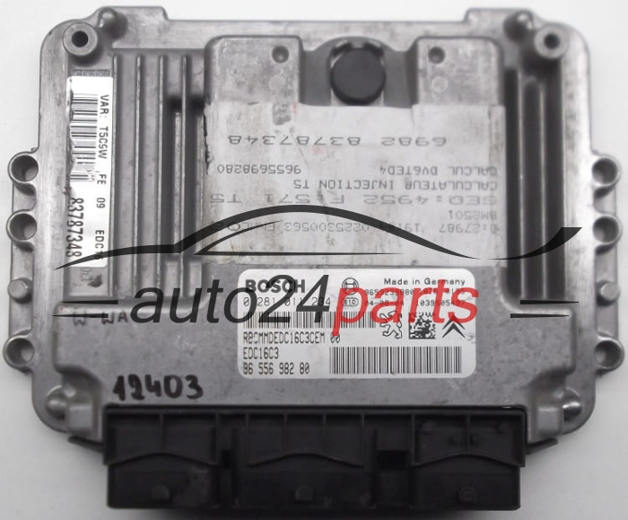 ECU ENGINE CONTROLLER PEUGEOT 307 1.6 HDI BOSCH 0 281 011 234, 0281011234, 96 556 982 80, 9655698280