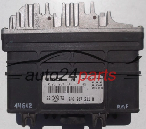KOMPUTER STEROWNIK SILNIKA VOLKSWAGEN GOLF BOSCH 0 261 203 186/187,  8A0 907 311 M