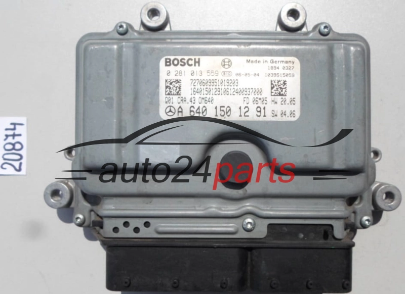 MOTORSTEUERGERÄT ECU STEUERGERAT MERCEDES W245 BOSCH 0 281 013 559, 0281013559, A 640 150 12 91, A6401501291