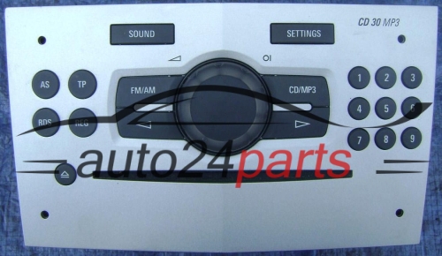 RADIO CD30MP3 2008- OPEL ASTRA AGILA CORSA MERIVA VECTRA ZAFIRA