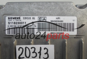 KOMPUTER STEROWNIK SILNIKA CITROEN PEUGEOT SIRIUS 81 S118230011 D, S118230011D, 9645639480 