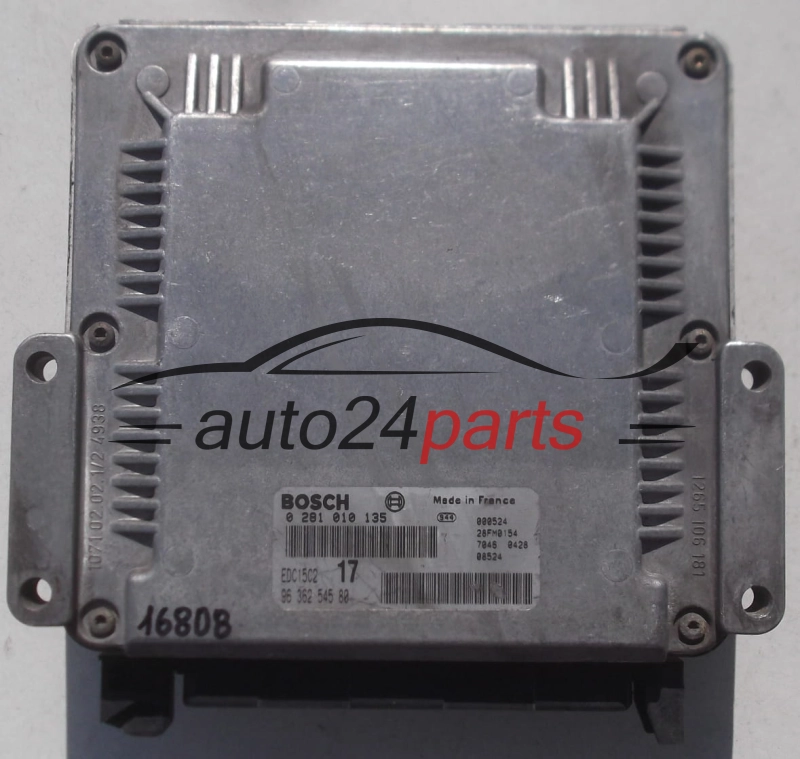 MOTORSTEUERGERÄT ECU STEUERGERAT PEUGEOT 806 2.0 HDI BOSCH 0 281 010 135, 96 362 545 80, 9636254580, 28FM0154, EDC15C2 17