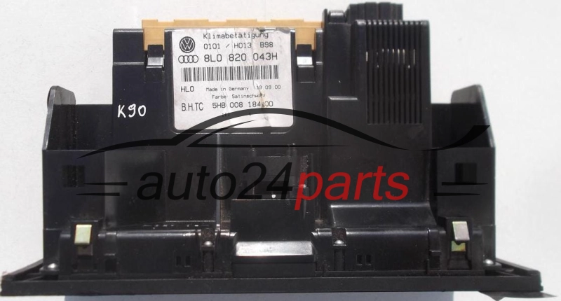 PANEL OGRZEWANIA STEROWNIK NAWIEWU REGULATOR KLIMATRONIK VOLKSWAGEN AUDI A3 8L0 820 043 H / 8L0820043H / 5HB 008 184-00 / 5HB00818400