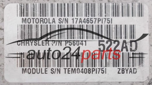 CALCULATEUR MOTEUR JEEP GRAN CHEEROKE 4.0 P56041 522AD