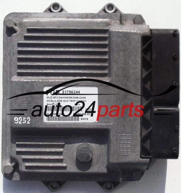 MOTORSTEUERGERÄT ECU STEUERGERÄT FIAT DOBLO 1.3 CDTI MAGNETI MARELLI MJD 6F3.D4, MJD6F3D4, FGP 51796244, 71600.086.03, 7160008603