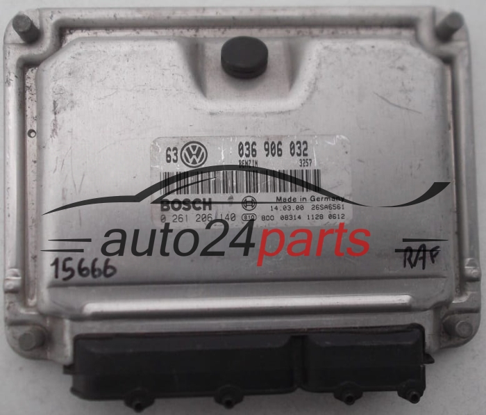 KOMPUTER STEROWNIK SILNIKA VW VOLKSWAGEN GOLF BORA 1.4 BOSCH 0 261 206 140, 0261206140, 036 906 032, 036906032