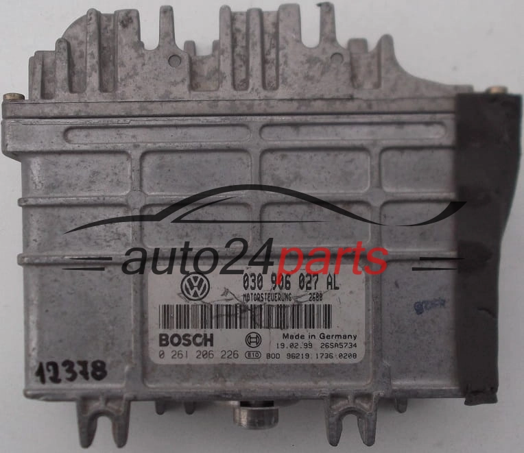 ΜΟΝΑΔΑ ΕΛΕΓΧΟΥ ΚΙΝΗΤΗΡΑ VW VOLKSWAGEN LUPO 1.0 030906027AL, 030 906 027 AL BOSCH 0261206226, 0 261 206 226 MOTORSTEUERUNG 2680 26SA5734