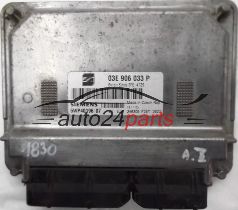Centralita de motor Seat Ibiza Cordoba 1.2 AZQ 03E906033P Siemens 5WP40196 Benzin Simos 3PE 4729
