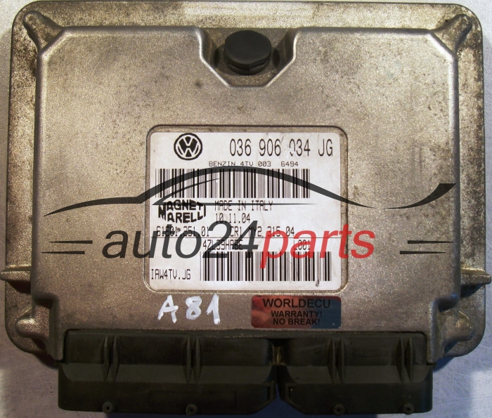 CALCULATEUR MOTEUR SEAT IBIZA 1.4 BKY Magneti Marelli IAW 4TV.JG,  036 906 034 JG,  61601.251.01