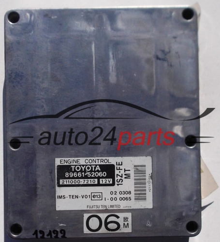CENTRALINA MOTORE TOYOTA YARIS 1.0 1SZ-FE FUJITSU 211000-7210 2110007210, 89661-52060 8966152060