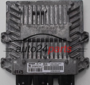 Calculateur Moteur CITROEN C2 1.4 HDI SIEMENS 5WS40075D-T, 5WS40075DT, SW 9652888680, HW 9648624280, SID804 