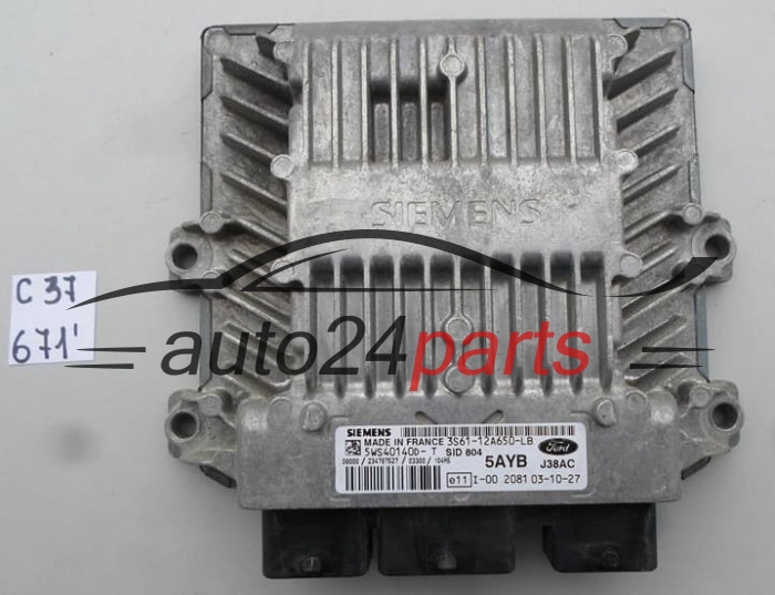 FORD FIESTA 1.4 TDCI SIEMENS 5WS40140D-T, 5WS40140DT, 3S61-12A650-LB, 3S6112A650LB, 5AYB, SID804 