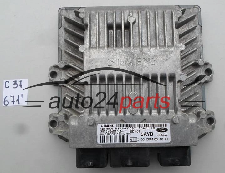 FORD FIESTA 1.4 TDCI SIEMENS 5WS40140D-T, 5WS40140DT, 3S61-12A650-LB, 3S6112A650LB, 5AYB, SID804 