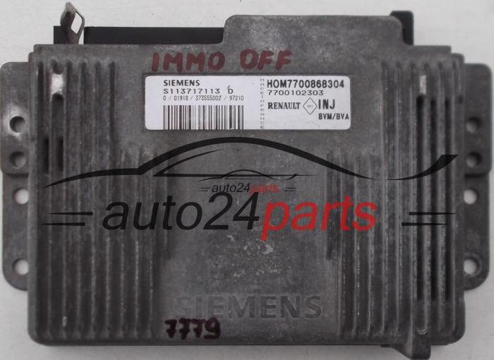 MOTORSTEUERGERÄT ECU STEUERGERAT RENAULT MEGANE SCENIC 2.0 SIEMENS S113717113D, , HOM7700868304, 7700102303 INJ BVM/BVA