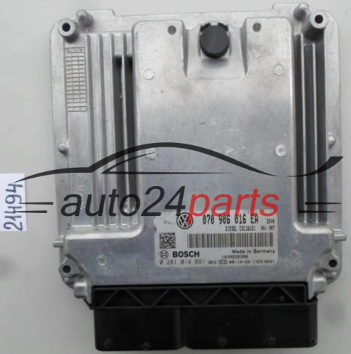 Μονάδα Ελέγχου Κινητήρα VW VOLKSWAGEN T5 BOSCH 0 281 014 891, 0281014891, 070 906 016 EA, 070906016EA