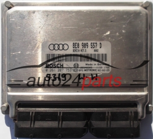 ECU ENGINE CONTROLLER AUDI A4 2.0 BOSCH 0261207753, 0 261 207 753, 8E0909557D, 8E0 909 557 D
