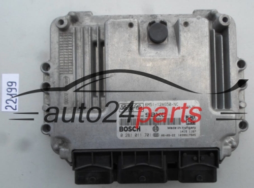 KOMPUTER STEROWNIK SILNIKA FORD FOCUS 1.6 TDCI BOSCH 0 281 011 701, 0281011701, 6M51-12A650-NC, 6M5112A650NC, 12A650NC, 1039S17805