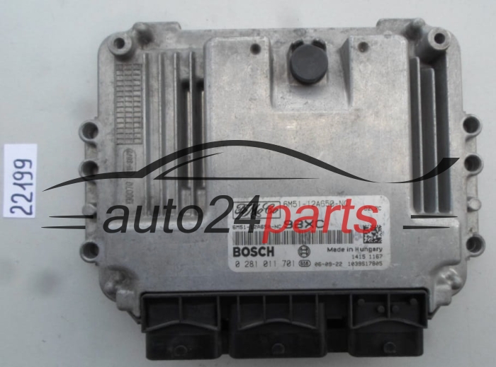 KOMPUTER STEROWNIK SILNIKA FORD FOCUS 1.6 TDCI BOSCH 0 281 011 701, 0281011701, 6M51-12A650-NC, 6M5112A650NC, 12A650NC, 1039S17805