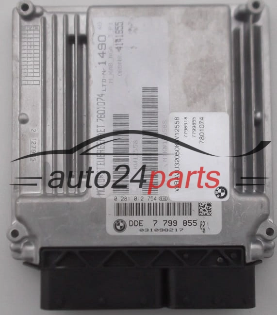 ECU ENGINE CONTROLLER BMW SERII 1 E87 120 2.0 DIESEL BOSCH 0281012754, 0 281 012 754, DDE 7799855 02, 7 799 855 02