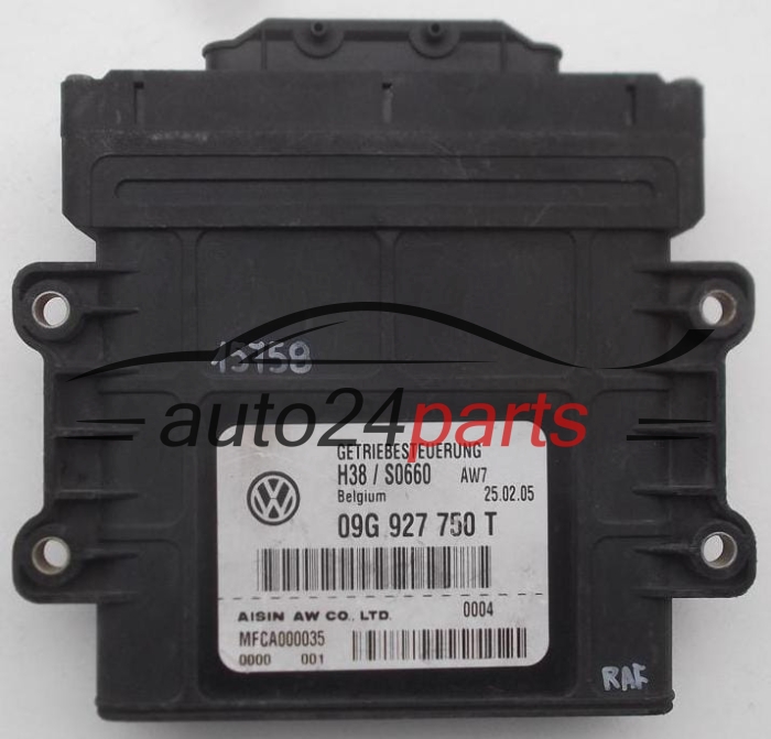 STEROWNIK SKRZYNI AUTOMATYCZNEJ VOLKSWAGEN PASSAT AISIN 09G 927 750 T, 09G927750T