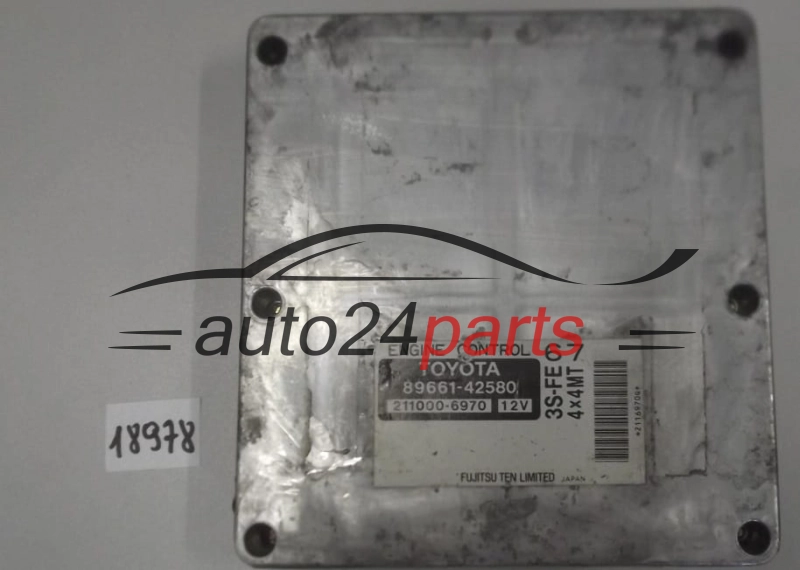 KOMPUTER STEROWNIK SILNIKA TOYOTA RAV4 2.0 VVTI 89661-42580 3S-FE, 8966142580, 211000-6970, 2110006970 