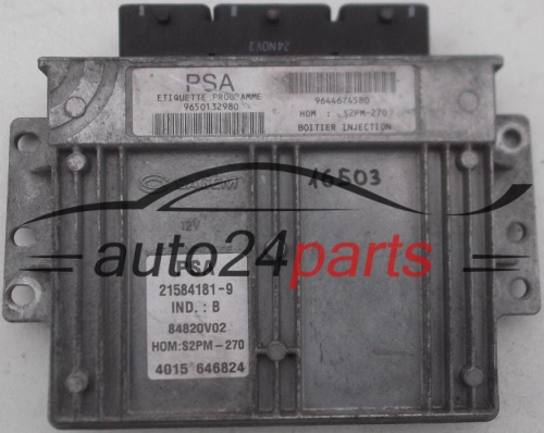 Μονάδα Ελέγχου Κινητήρα CITROEN XSARA PICASSO 1.8 SAGEM 21584181-9