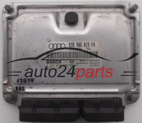 MOTORSTEUERGERÄT ECU STEUERGERAT VOLKSWAGEN AUDI A3 BOSCH 0 281 010 670, 0281010670, 038 906 019 FH, 038906019FH