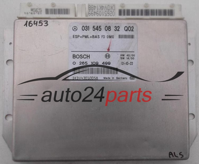 CENTRALITA ABS ESP+PML+BAS MERCEDES W210 031 545 08 32