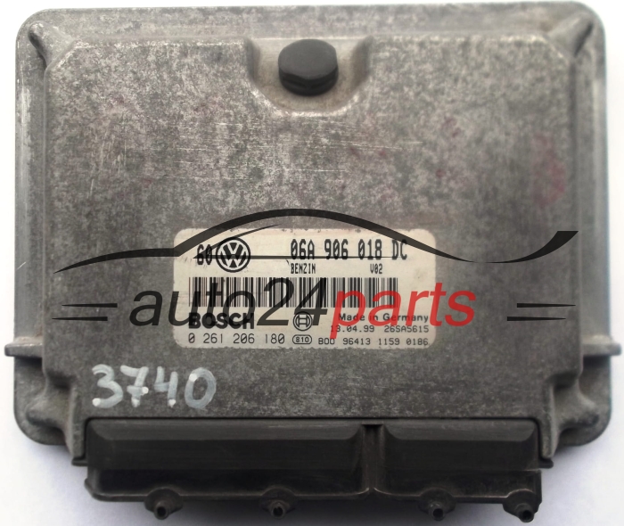 CENTRALINA DO MOTORE VW VOLKSWAGEN GOLF BORA 2.0 20V 06A906018DC, 06A 906 018 DC BOSCH 0261206180, 0 261 206 180 BENZIN V02 26SA5615
