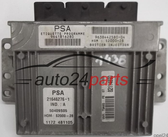 calculateur moteur pour peugeot 307 1.4 16v