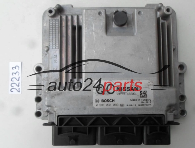 MOTORSTEUERGERÄT ECU STEUERGERAT NISSAN X-TRAIL BOSCH 0 281 031 099, 0281031099, 23710 4BE0D, 237104BE0D