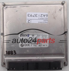 ECU ENGINE CONTROLLER LAND ROVER RANGE TDV6 2.9, BOSCH 0 281 010 754, BOSCH 0281010754, NNN000461, 7 791 367, 7791367