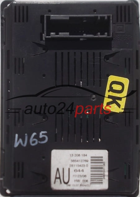 WYŚWIETLACZ RADIA CIEKŁOKRYSTALICZNY OPEL VECTRA C GM 13 208 184 AU,  28115423-0