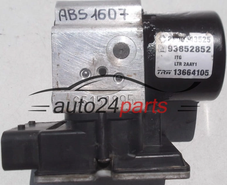 POMPE HYDRAULIQUE ET CALCULATEUR dABS RENAULT TRAFIC PRIMASTAR VIVARO 8200343525 GM 93852852, TRW 13664105, 13509005M, 540854684B