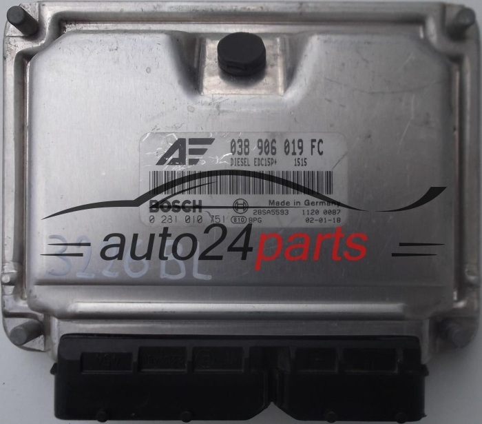 ECU CENTRALITA DE MOTOR VW VOLKSWAGEN SHARAN SEAT ALHAMBRA 1.9 TDI 038906019FC