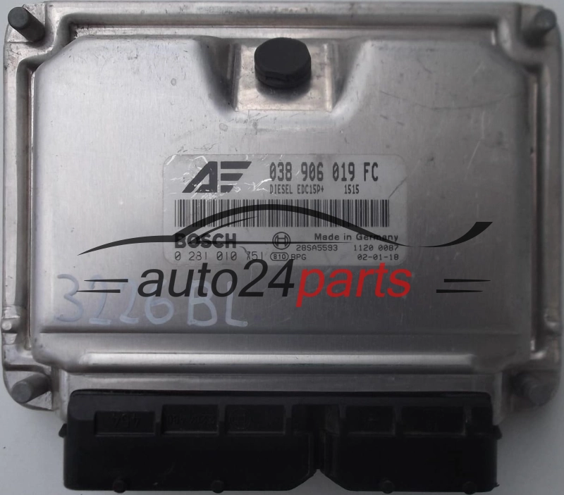 ECU CENTRALITA DE MOTOR VW VOLKSWAGEN SHARAN SEAT ALHAMBRA 1.9 TDI 038906019FC