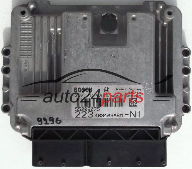 Μονάδα Ελέγχου Κινητήρα FIAT DOBLO 1.9 JTD, BOSCH 0 281 012 865, 0281012865, 55206075, 223 4834A3ABM-N1