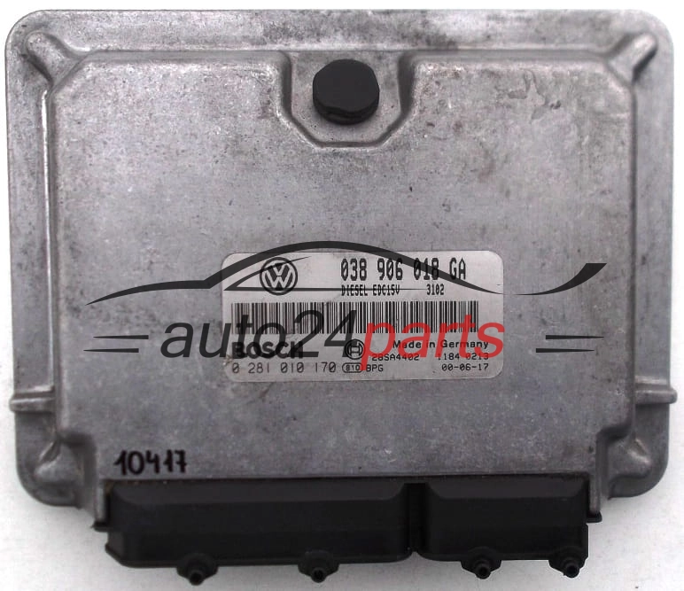 KOMPUTER STEROWNIK SILNIKA VW VOLKSWAGEN PASSAT 1.9 TDI 038 906 018 GA, 038906018GA, BOSCH 0 281 010 170, 0281010170
