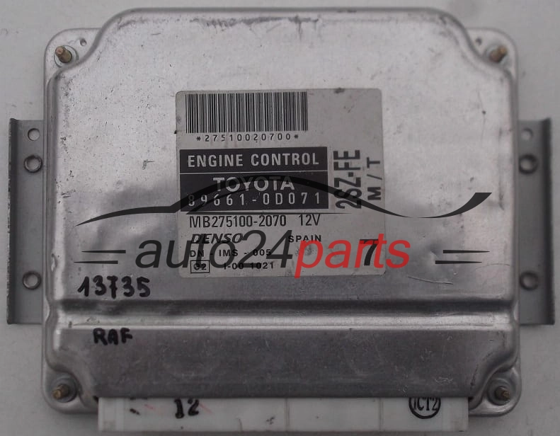 KOMPUTER STEROWNIK SILNIKA TOYOTA YARIS 1.3 2SZ-FE 896610D071