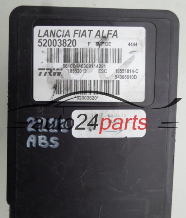 ABS PUMP LANCIA FIAT ALFA 52003820, TRW 18552013, 18551814-C, 54086610D 