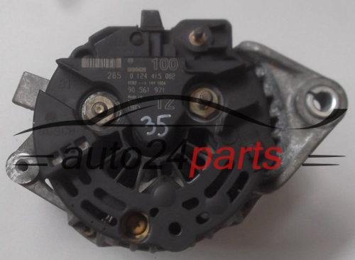 Alternator OPEL ASTRA ZAFIRA 1.6 BOSCH 0 124 415 002,  90 561 971 TZ