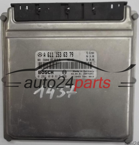 MOTORSTEUERGERÄT ECU STEUERGERÄT MERCEDES SPRINTER 2.2 220 CDI A6111536379, A 611 153 63 79, 6111536379, BOSCH 0281010617, 0 281 010 617 