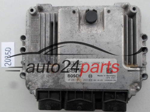 KOMPUTER STEROWNIK SILNIKA FORD FOCUS C-MAX 1.6 TDCI BOSCH 0 281 011 263, 0281011263, FoMoCo 4M51-12A650-ND, 4M5112A650ND, 6BME 