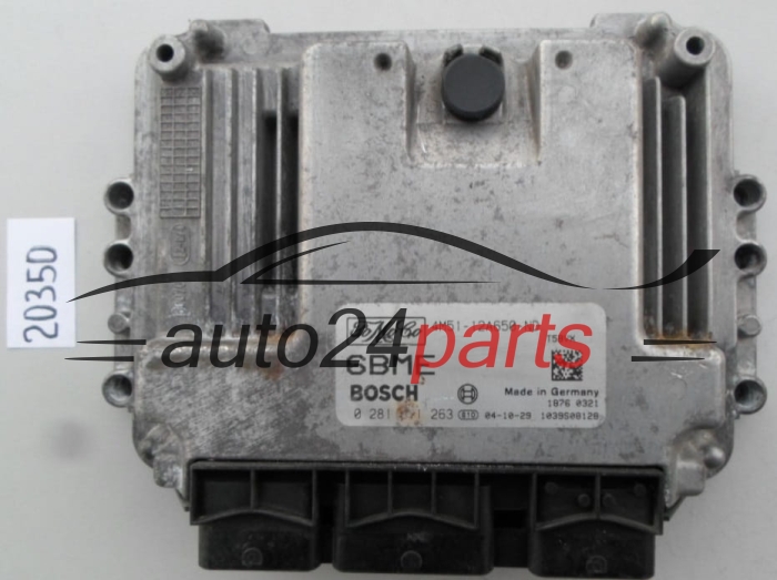 KOMPUTER STEROWNIK SILNIKA FORD FOCUS C-MAX 1.6 TDCI BOSCH 0 281 011 263, 0281011263, FoMoCo 4M51-12A650-ND, 4M5112A650ND, 6BME 