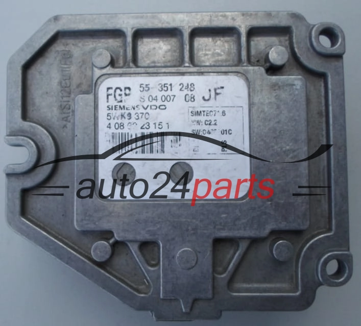 ECU ENGINE CONTROLLER OPEL CHEVROLET HOLDEN VAUXHALL ASTRA ZAFIRA 1.8 Z18XE 55351248 JF, 55 351 248 JF, 55354380, 55 354 380, 6235325, 62 35 325, SIEMENS VDO FGP 5WK9370, 5WK9 370 